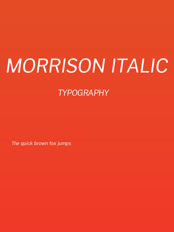 Morrison Italic Poster