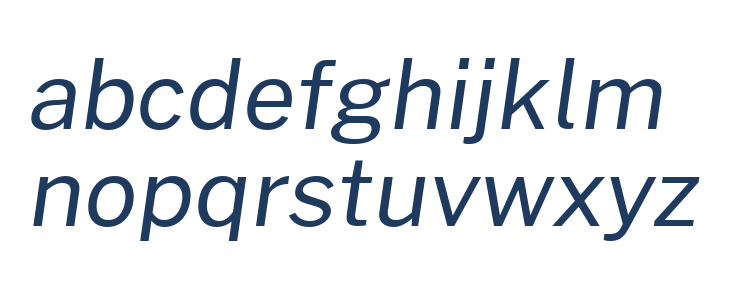 Morrison Italic Lowercase