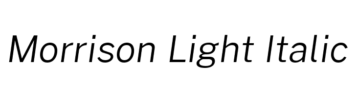 Morrison Light Italic  Скачать бесплатные шрифты