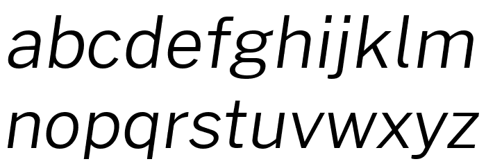 Morrison Light Italic Font LOWERCASE