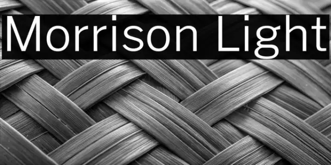 Morrison Light Font examples
