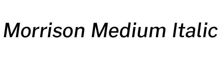 Morrison Medium Italic  font caratteri gratis