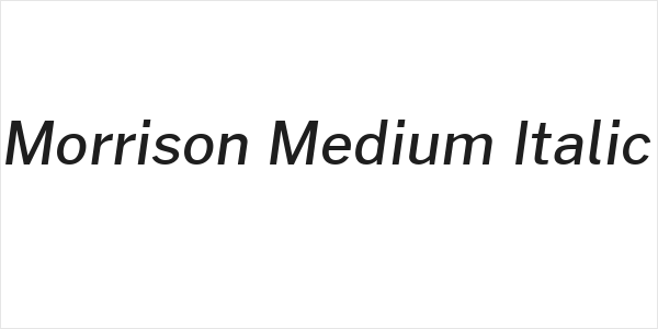Morrison Medium Italic Logo