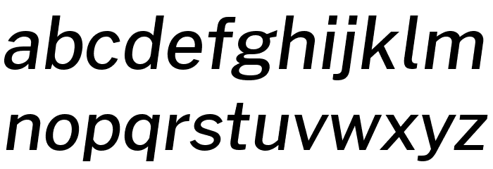 Morrison Medium Italic Font LOWERCASE