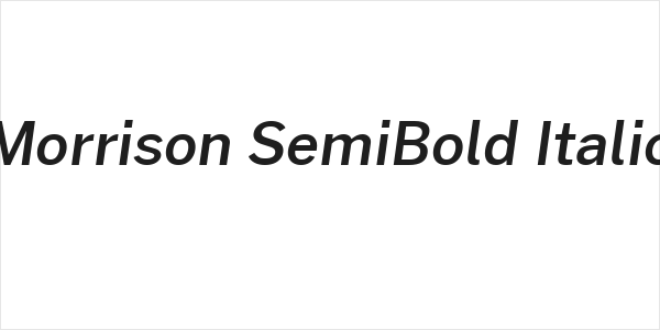 Morrison SemiBold Italic Logo