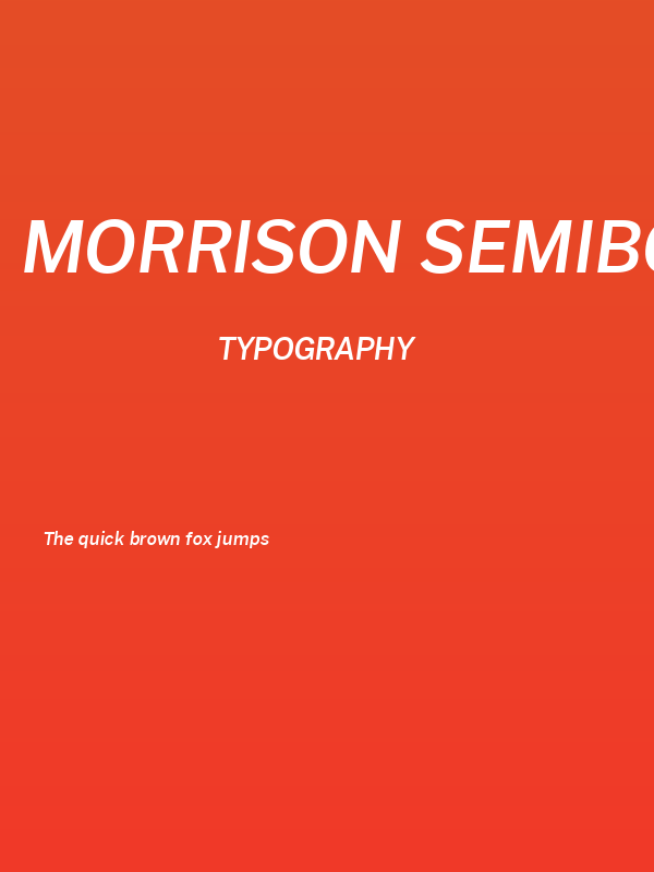 Morrison SemiBold Italic Poster