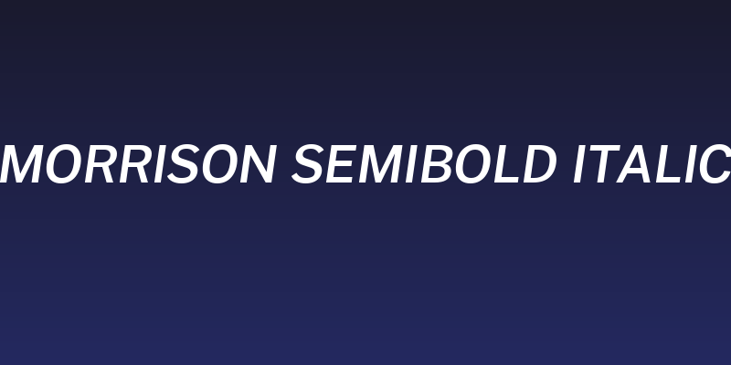 Morrison SemiBold Italic Social Header