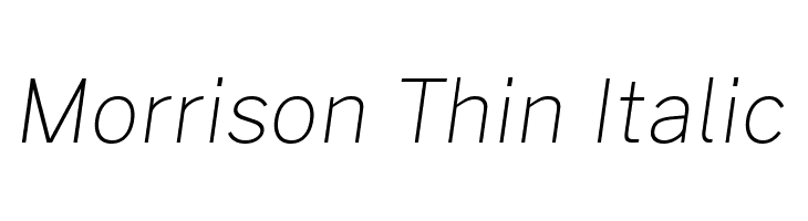 Morrison Thin Italic  免费字体下载