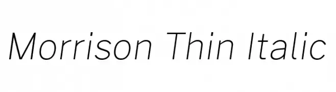 Morrison Thin Italic  Fuentes Gratis Descargar
