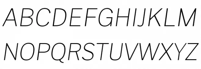 Morrison Thin Italic Polices MAJUSCULES