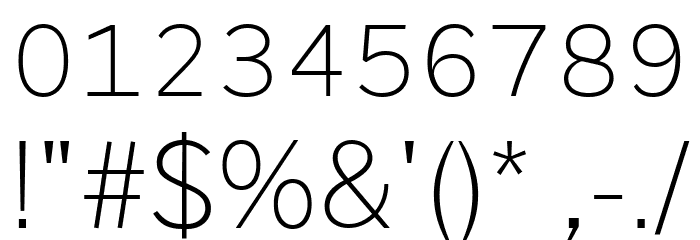 Morrison Thin Font OTHER CHARS
