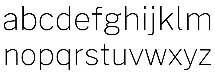 Morrison Thin Font LOWERCASE
