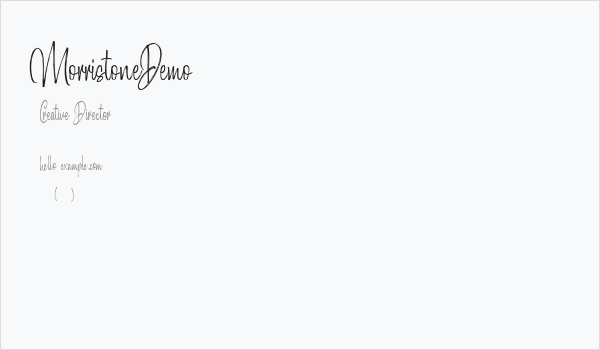 MorristoneDemo Business Card