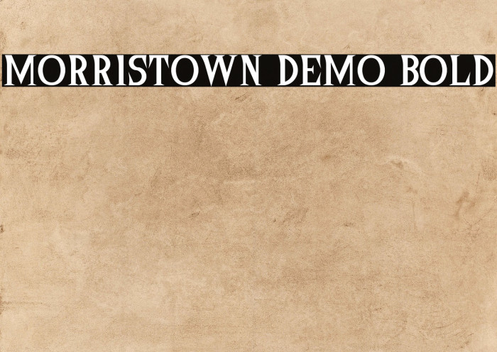Morristown Demo Bold Example 2