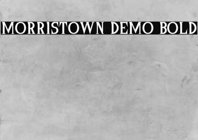 Morristown Demo Bold Font examples