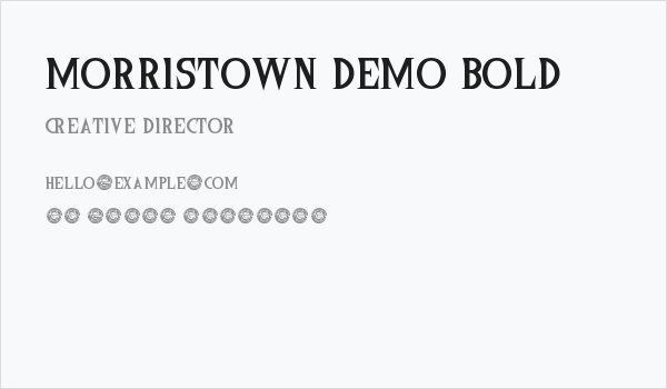 Morristown Demo Bold Business Card