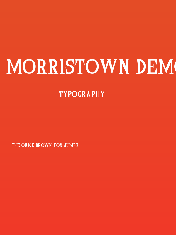Morristown Demo Bold Poster