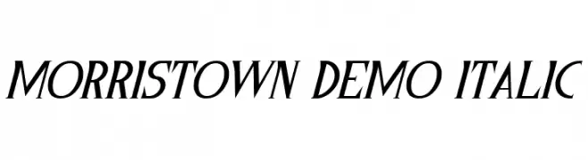 Morristown Demo Italic  Frei Schriftart Herunterladen