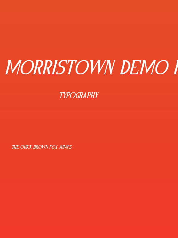 Morristown Demo Italic Poster