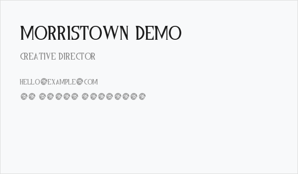 Morristown Demo Business Card