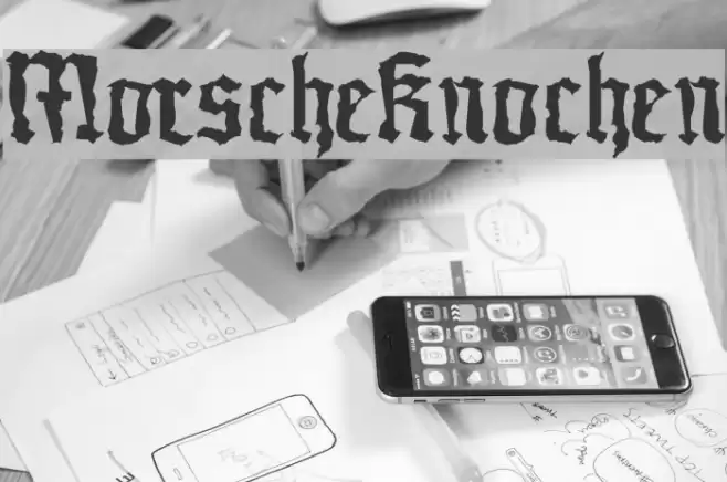 MorscheKnochen Font examples