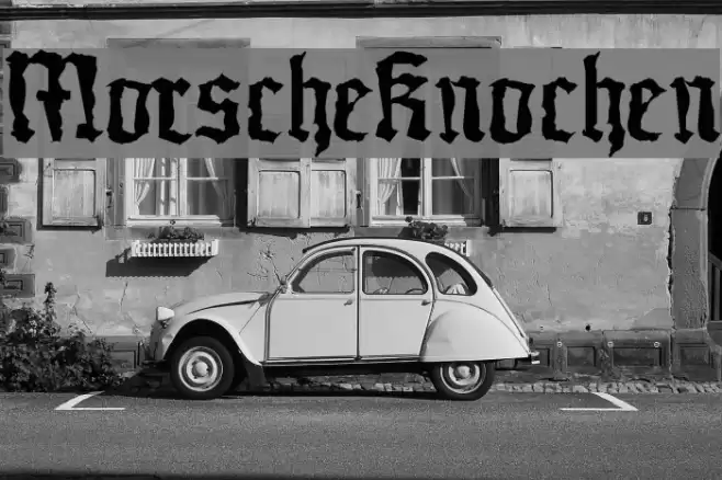 MorscheKnochen Font examples