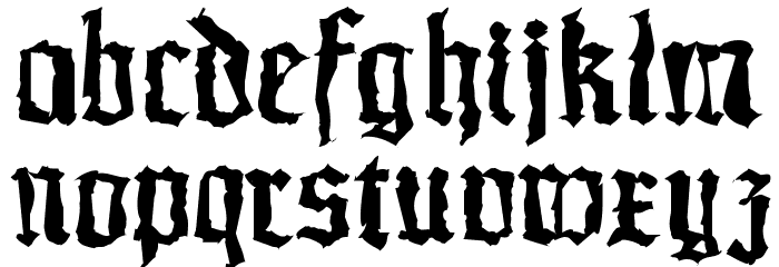 MorscheKnochen Font LOWERCASE