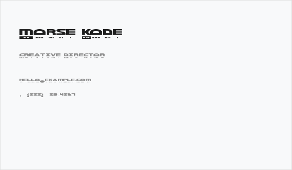Morse Kode Business Card