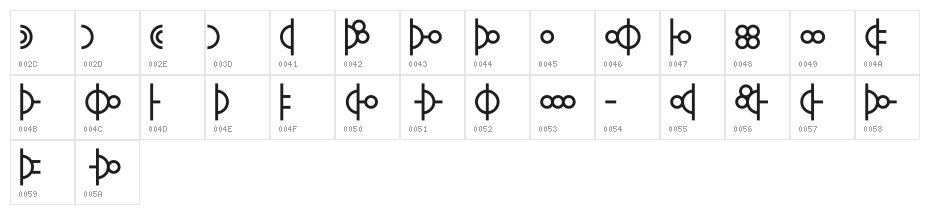 Morse01 Character Map