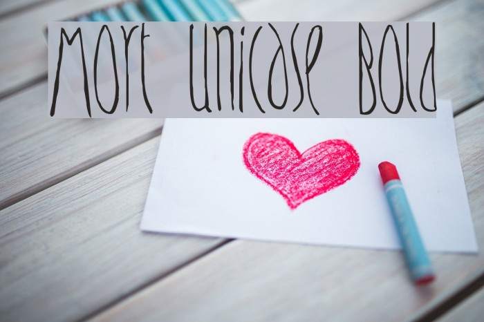 Mort Unicase Bold Font examples