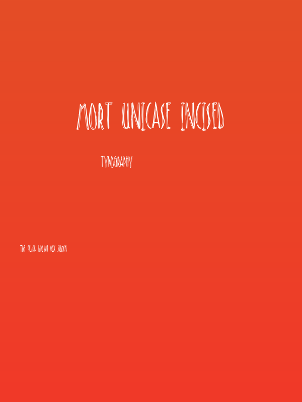 Mort Unicase Incised Poster
