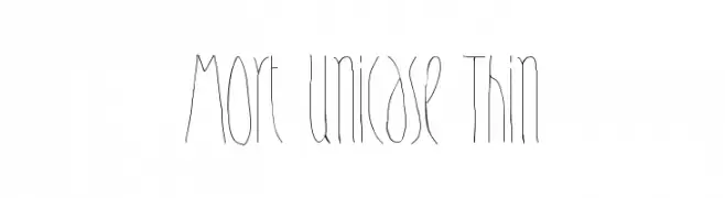Mort Unicase Thin  font caratteri gratis