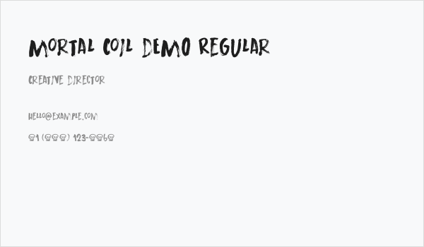 Mortal Coil DEMO Regular Business Card
