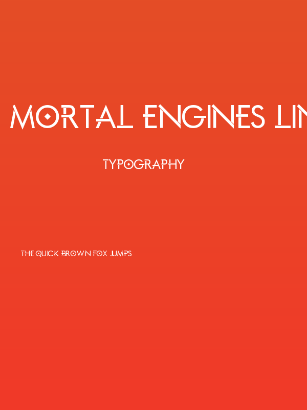 Mortal Engines Line Poster
