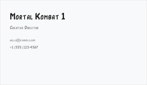 Mortal Kombat 1 Business Card