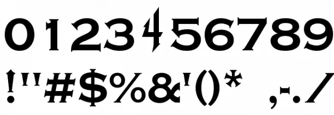 Mortal Kombat 4 Font OTHER CHARS
