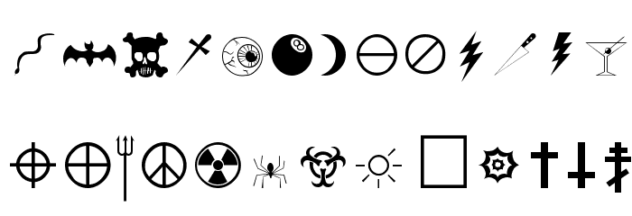 Mortbats Font LOWERCASE