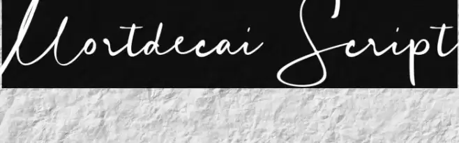Mortdecai Script Font examples
