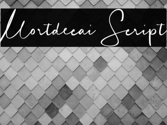 Mortdecai Script Font examples