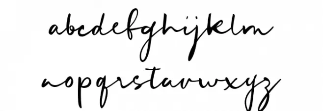 Mortdecai Script Font LOWERCASE