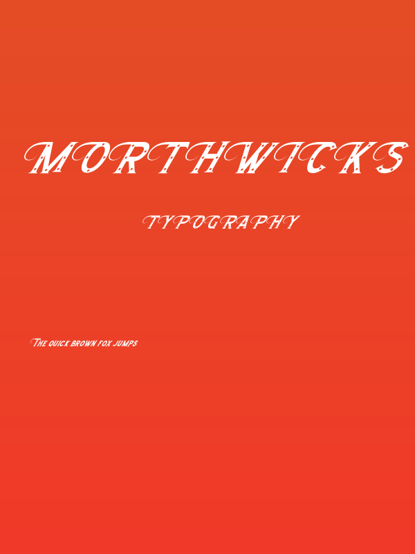 Morthwicks Italic Poster