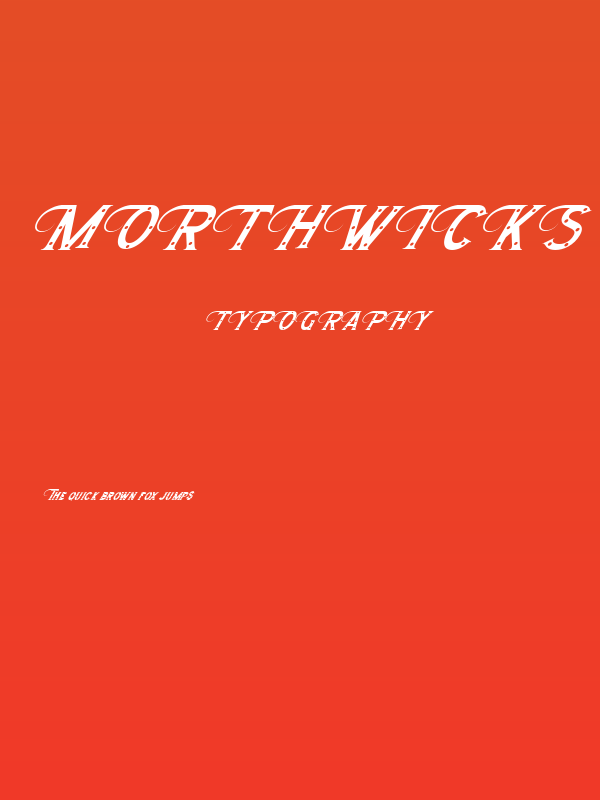Morthwicks Italic Poster