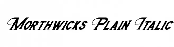 Morthwicks Plain Italic  免费字体下载