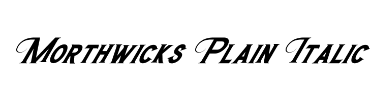 Morthwicks Plain Italic  नि: शुल्क फ़ॉन्ट्स डाउनलोड