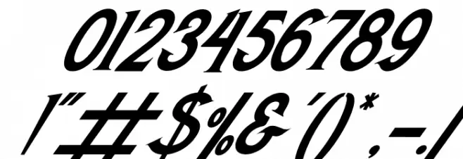 Morthwicks Plain Italic Font OTHER CHARS