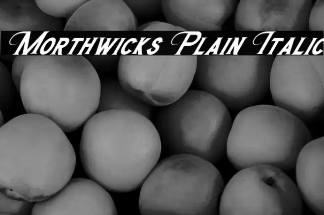 Morthwicks Plain Italic Font examples