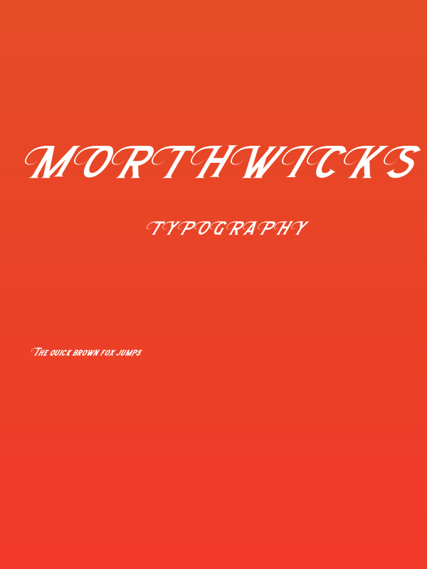 Morthwicks Plain Italic Poster