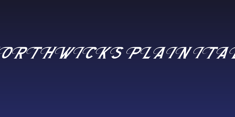Morthwicks Plain Italic Social Header
