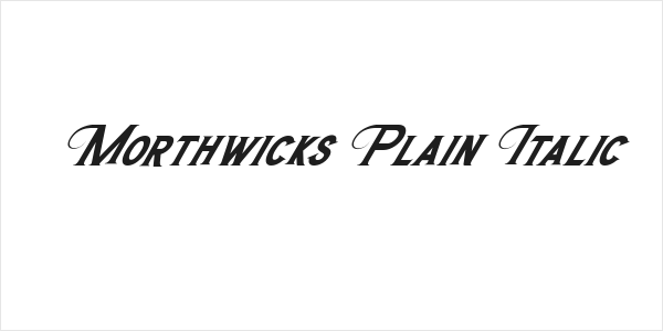 Morthwicks Plain Italic Logo