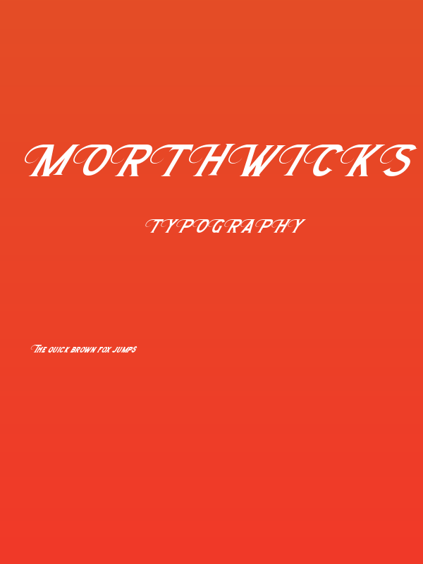 Morthwicks Plain Italic Poster